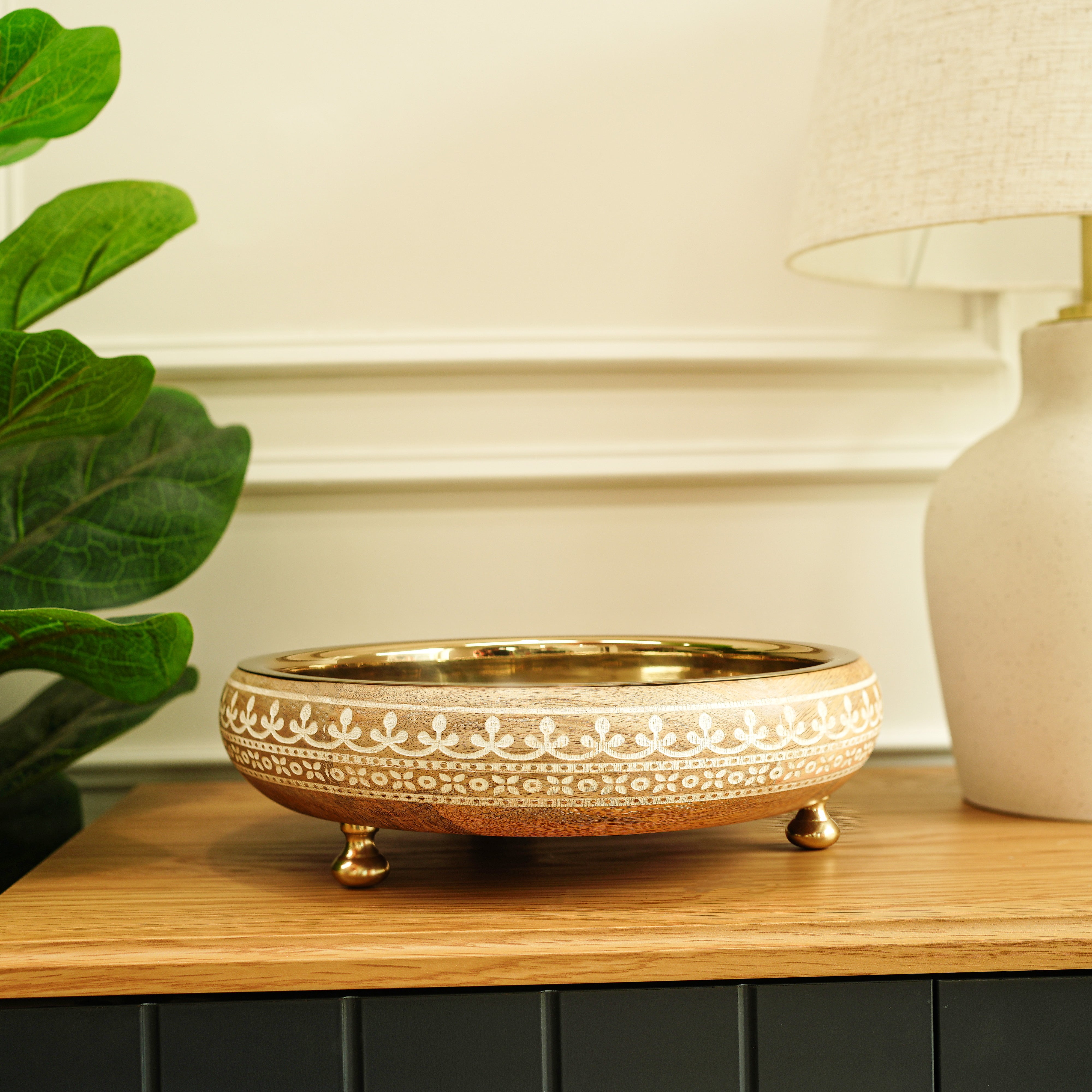 Virasat  Urli | Wood & Stainless Steel