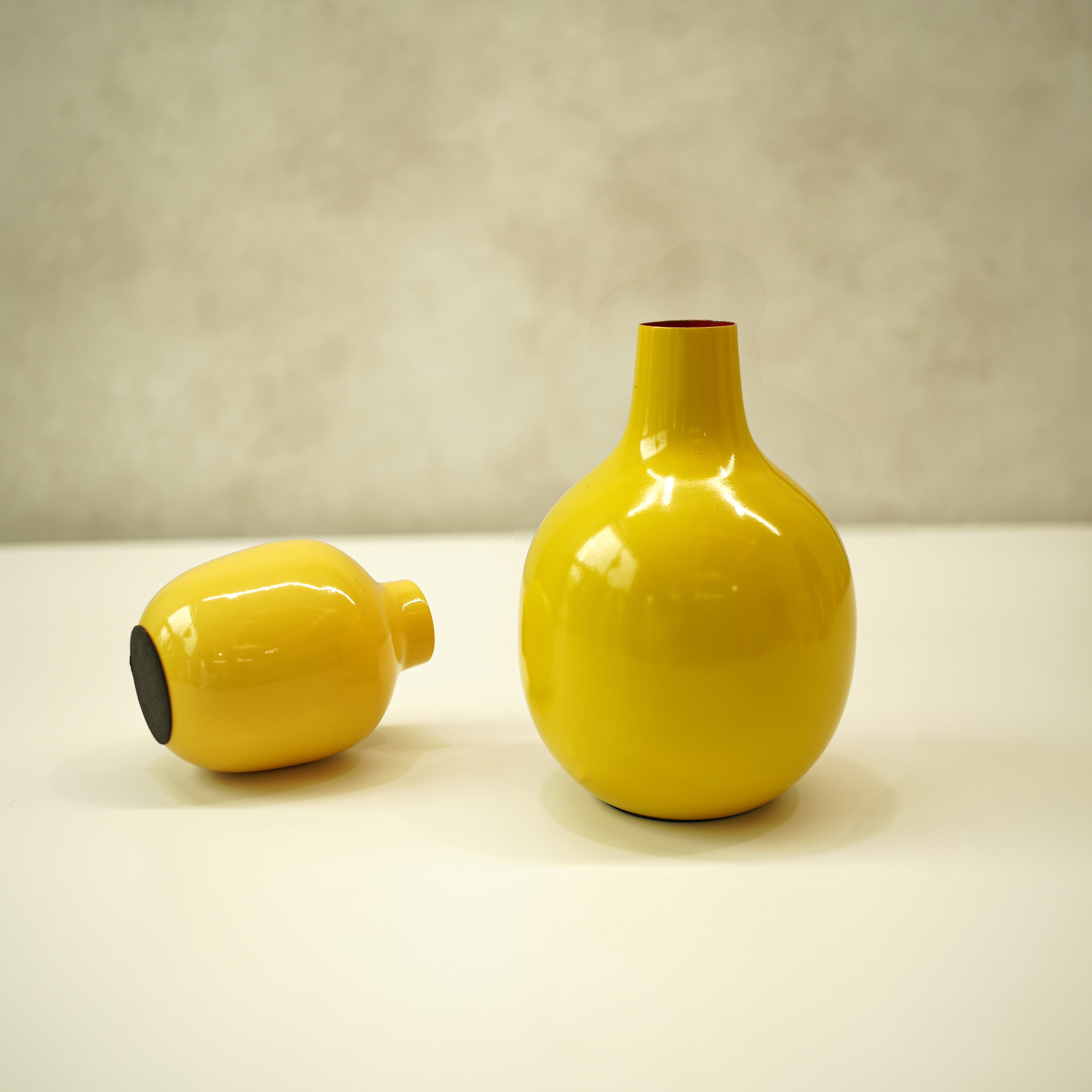Metal Flower Vase | Yellow