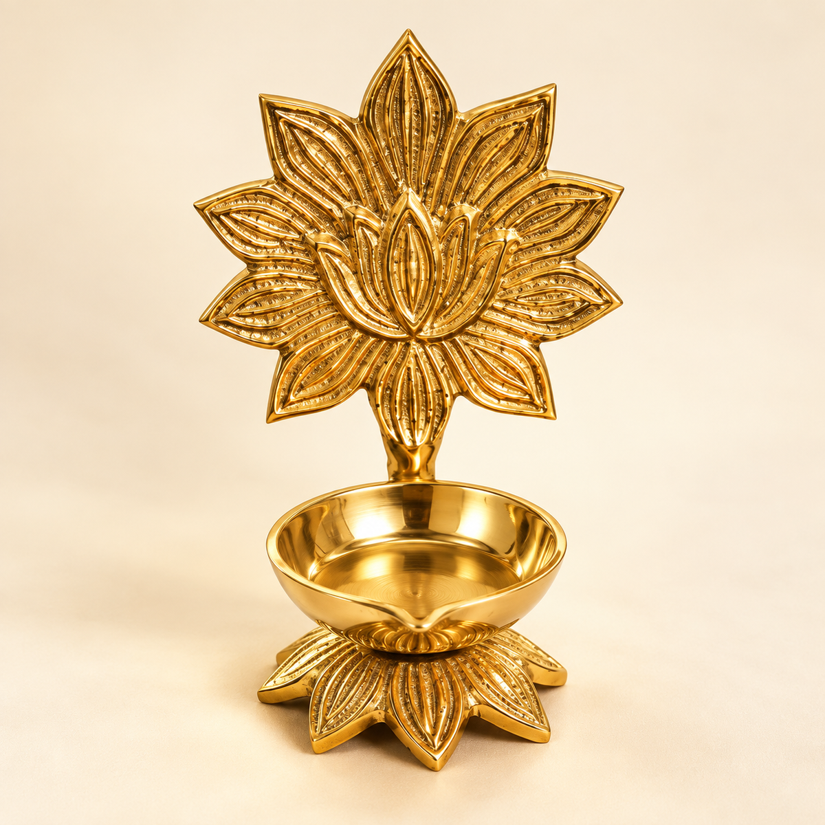Brass Kamal Diya – unlit product